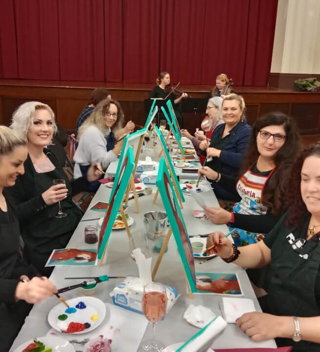 Paint, Sip and Bootscootin Line Dancing Workshop