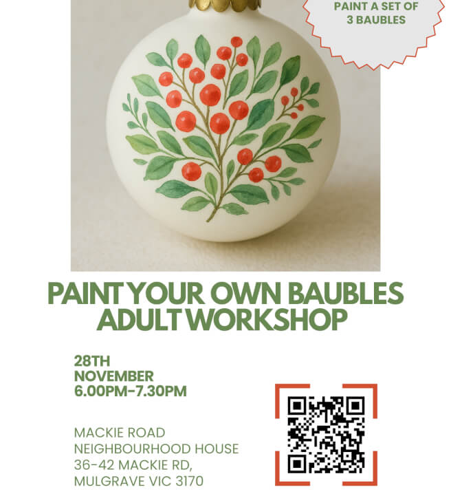 Paint Your Own Ceramic Bauble Workshop