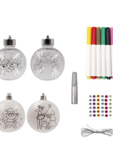 Paint Your Own Christmas Baubles