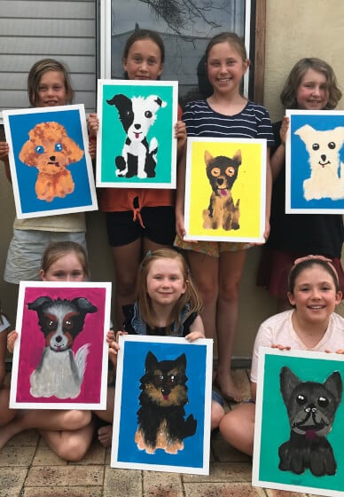 Paint Your Own Puppy Class for Kids