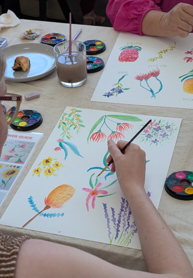 Painting and Pastries-Watercolour Wildflowers Edition