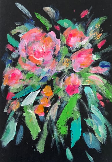 Painting Class Mont Albert Vic: Colourful Botanical Floral