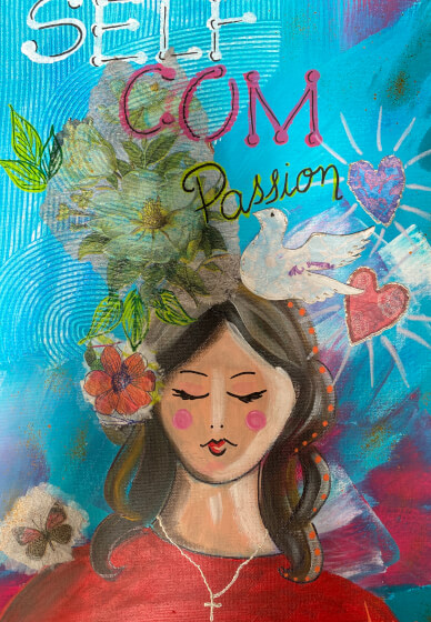 Painting Class: Self Compassion Mixed Media