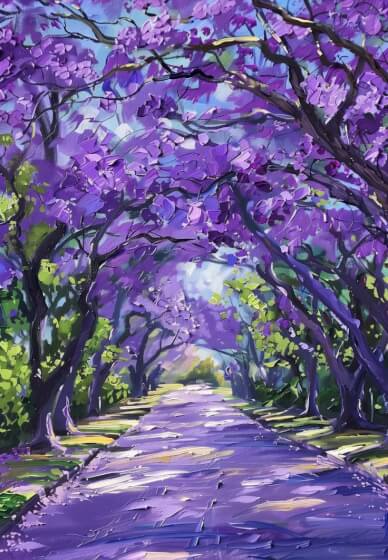 Painting the Jacaranda Art Class