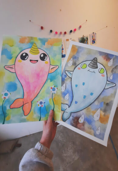 Painting Workshop for Kids: Magical Narwhals