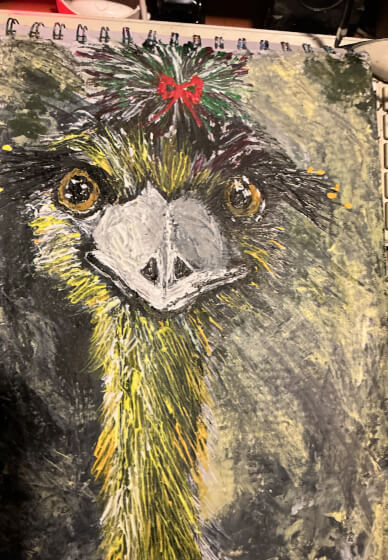 Painting Workshop: Molly the Ostrich