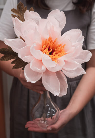 Paper Peony Making Class with Coffee and Cake