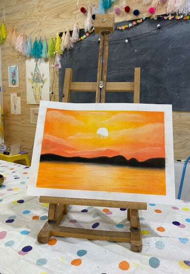Pastel Painting Workshop for Kids: Sunset