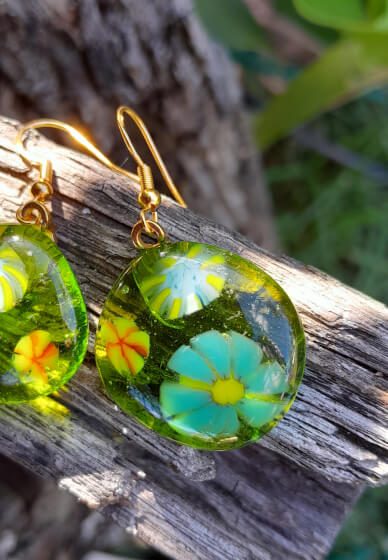 Pendant and Earrings Fused Glass Jewellery Workshop