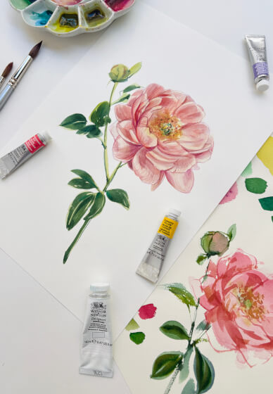 Peony Watercolour Painting Class