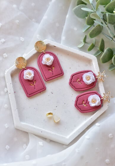Polymer Clay Earring and Hair Clip Class with Coffee or Tea