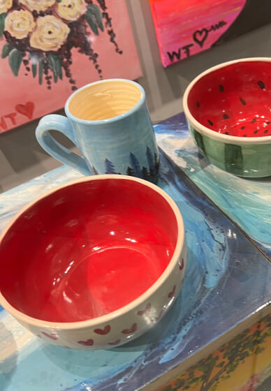 Pottery Paint and Sip Workshop for Private Functions