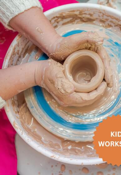 Pottery Wheel Workshop for Parents and Kids