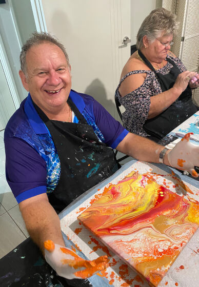 Private Fluid Art Painting Class