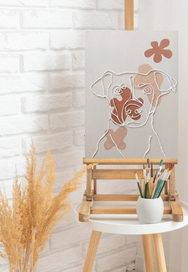 Private Paint and Sip Class: Paint Your Pet Portrait Art