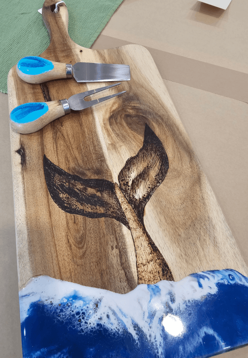 Pyrography and Resin Workshop: Ocean Burn