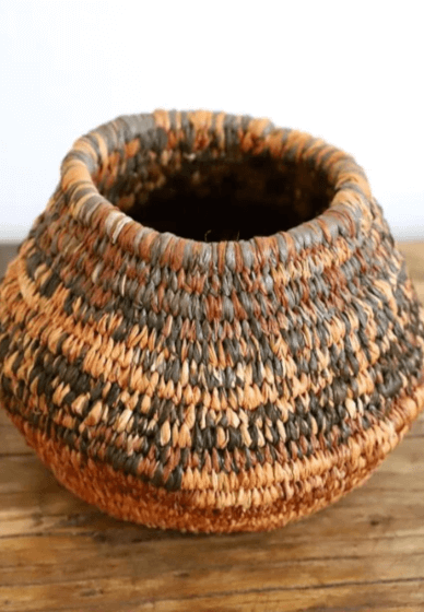 Raffia Basket Coiling Workshop: Random Stitch