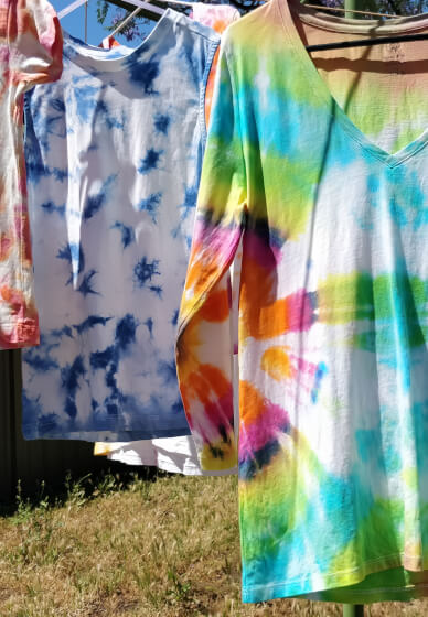 Rainbow Shibori Fabric Workshop for Adults