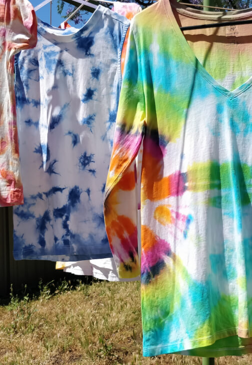 Rainbow Shibori Fabric Workshop for Adults