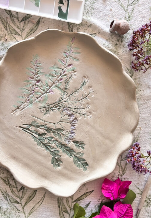Real Botanical Pressed on Clay Workshop and Bubble Sipping