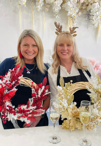 Red or Gold Christmas Wreath Workshop