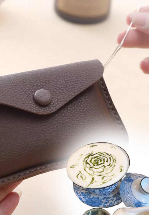 Relaxing Leather Craft and Drink Workshop