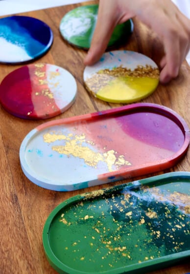 Resin Art Class: Trinket Tray and Coaster