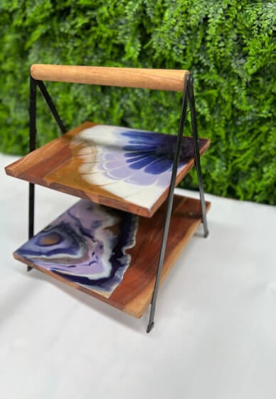 Resin Art Class: Two-tier Serving Stand