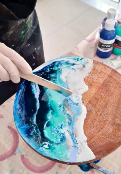 Resin Art Workshop: Cheese Board And Coasters Sydney | Classbento