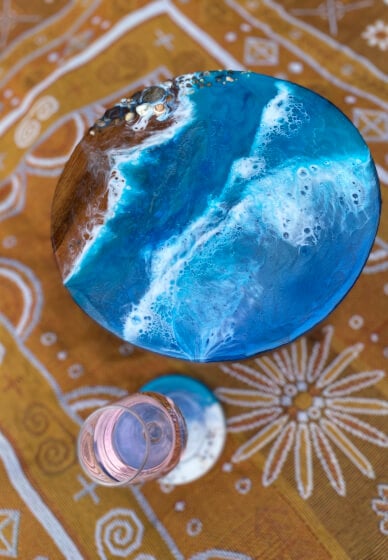 Resin Art Class: Serving Board and Coaster