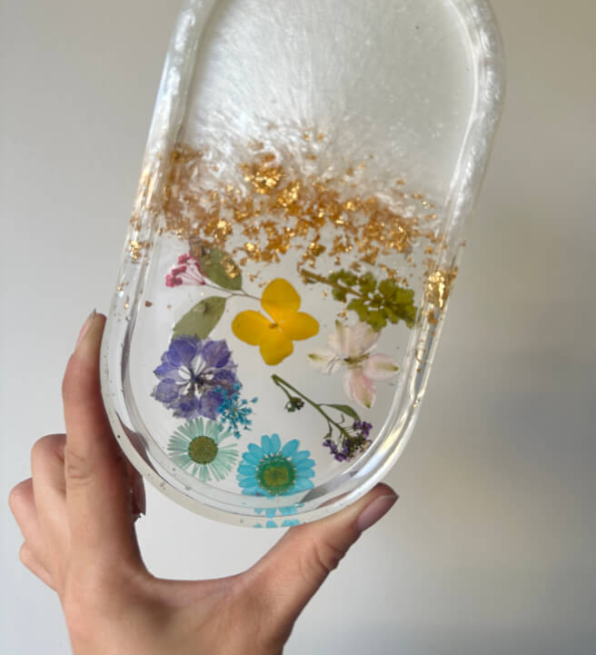 Resin Art Tray and Seashell Trinket Sydney ClassBento