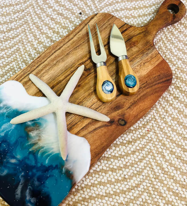 Resin Cheeseboard and Knives Set Workshop