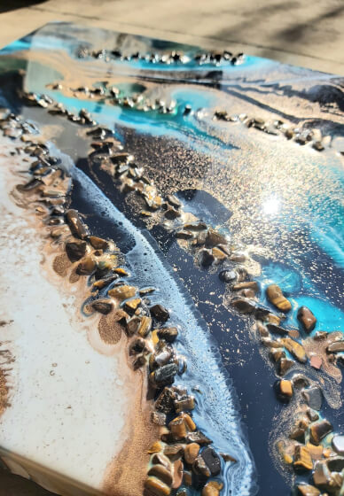 Resin Geode Art Workshop - Using Really Crystals