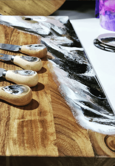 Resin Grazing Board and Cheese Knives Set Workshop