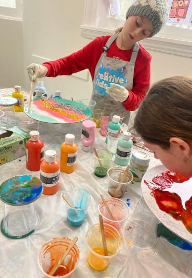 Resin Pouring and Anime Watercolour Painting Class for Kids