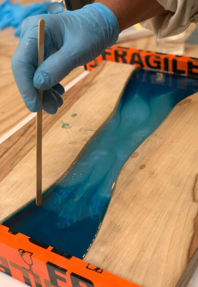 River Board Crafting Resin Workshop