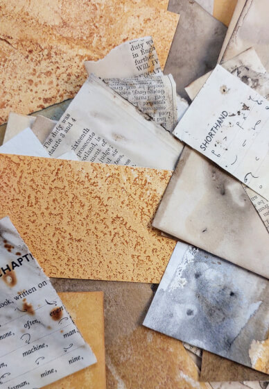 Rust Dyeing on Paper Class