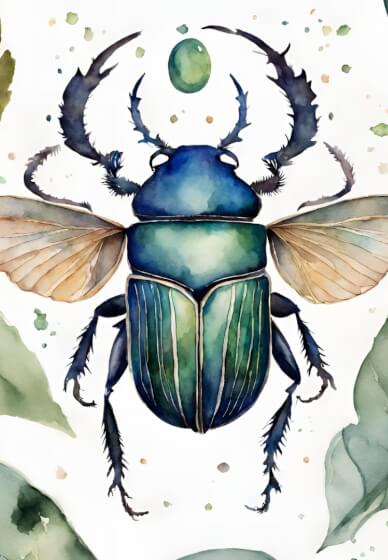 Scarab Beetle Watercolour Workshop