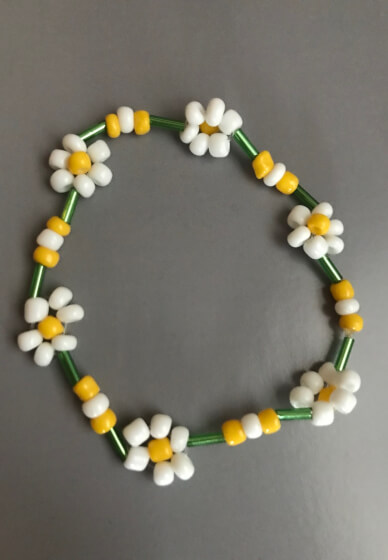 School Holiday Daisy Beaded Bracelet Workshop for Kids