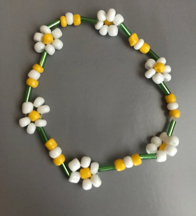 School Holiday Daisy Beaded Bracelet Workshop for Kids
