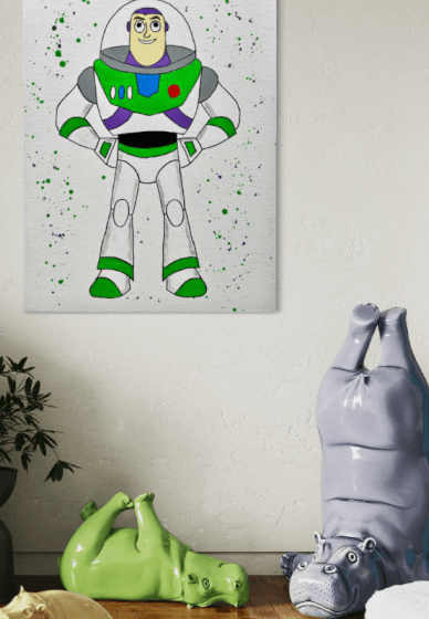 School Holiday Paint Party. Paint Buzz Lightyear