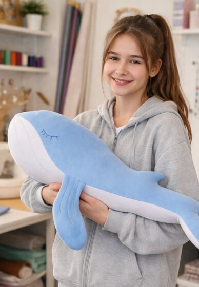 School Holiday Sewing 6h Class - Giant Whale Pillow