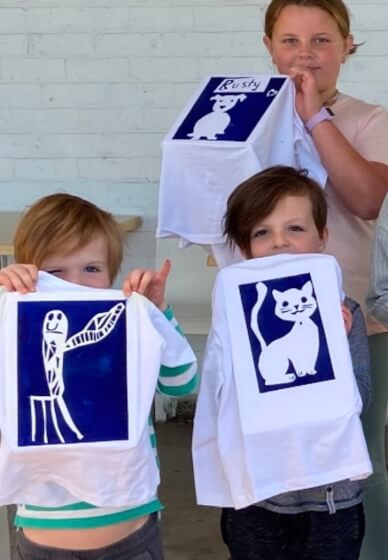 School Holiday Silk Screen Class in Seawinds Capel Sound