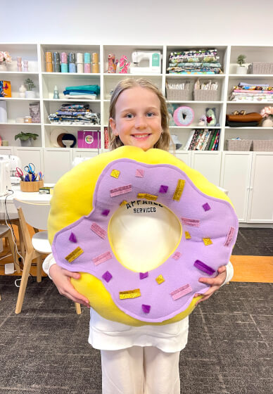 School Holiday Doughnut Cushion Sewing Workshop