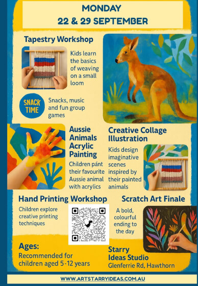 School Holiday Tapestry, Print and Painting Workshop, Ages 5-12