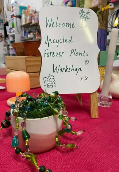 School Holiday Workshop: Upcycled Beaded Forever Plants