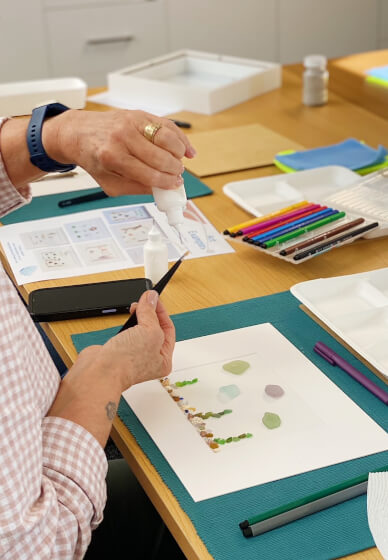 Sea Glass Scene Artwork Workshop