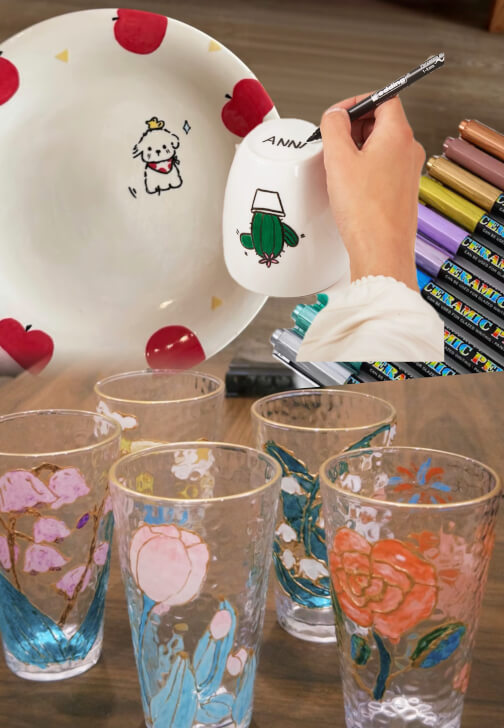 Semi-guided Pottery Painting or Glass Painting Art Workshop