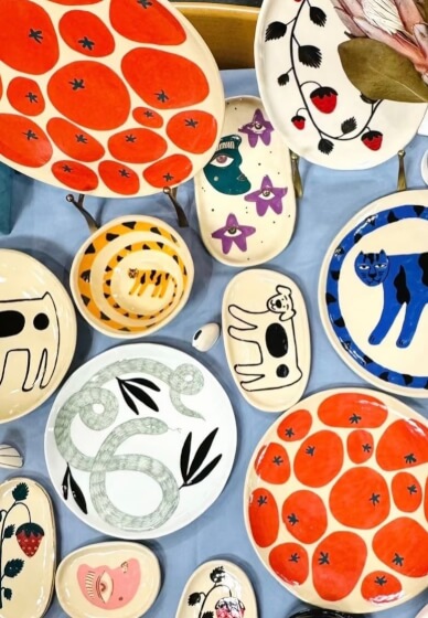 Semi-guided Pottery Painting Workshop