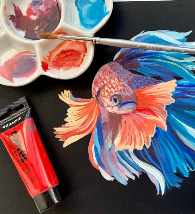 Siamese Fish Reeves Gouache Workshop